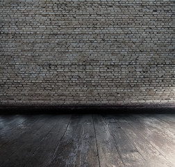old room with brick wall