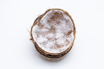 Coconut shell isolated on white background