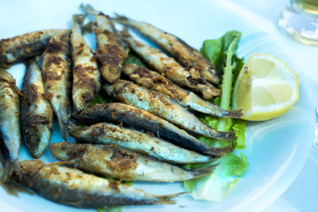 Fried fish lunch