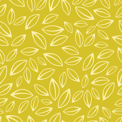 Seamless vector background with decorative leaves. Print. Cloth design, wallpaper.