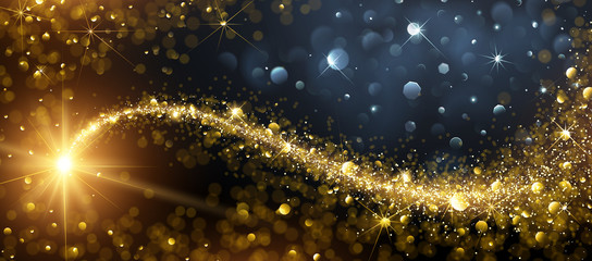 Christmas background with Gold Star