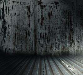 grunge metallic interior
