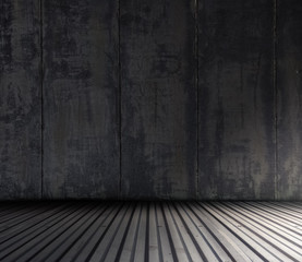 grunge metallic interior