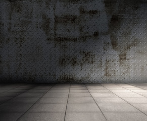 grunge metallic interior
