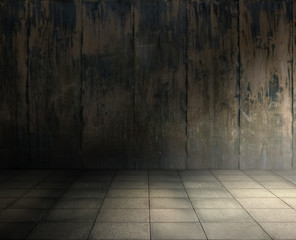 grunge metallic interior