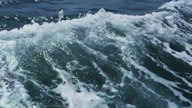 Sea waves splashing in slow motion, captured at 240 fps
