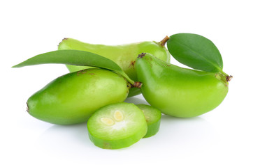 Madan tropical thai fruit on white background