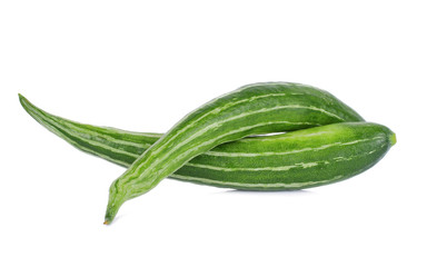 Snake gourd on white background