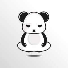 Obraz na płótnie Canvas zen panda character with clean background