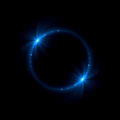 Obraz premium Abstract ring background with luminous swirling backdrop. Glowing spiral. The energy flow tunnel. Shine round frame with light circles light effect. Glowing cover. Space for your message.