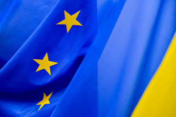 European Community flag with yellow stars