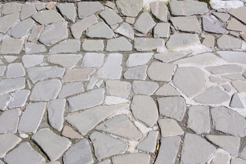 The texture of the ancient pavement
