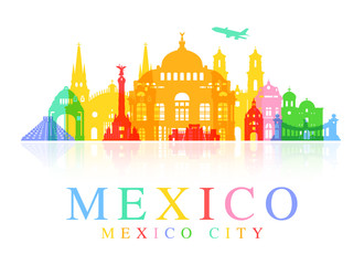 Mexico Travel Landmarks. - 121577840
