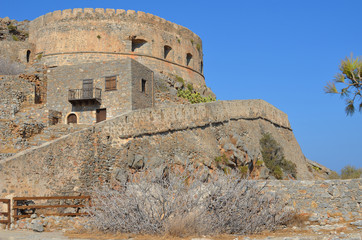 Fototapeta na wymiar Spinalonga island fortress
