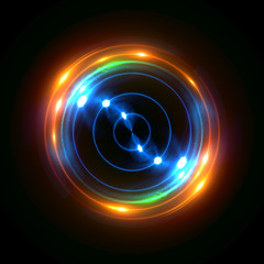 Abstract ring background with luminous swirling backdrop. Glowing spiral. The energy flow tunnel.
Shine round frame with light circles light effect. Glowing cover. Space for your message.