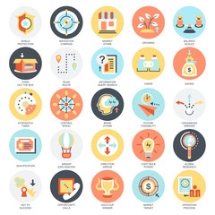 Flat icons set of sign and symbols