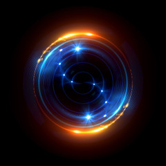 Abstract ring background with luminous swirling backdrop. Glowing spiral. The energy flow tunnel.
Shine round frame with light circles light effect. Glowing cover. Space for your message.