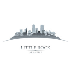Naklejka premium Little Rock Arkansas city silhouette white background