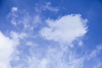 Blue sky with clouds.