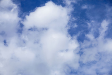 Blue sky with clouds.