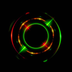 Abstract ring background with luminous swirling backdrop. Glowing spiral. The energy flow tunnel.
Shine round frame with light circles light effect. Glowing cover. Space for your message.