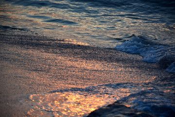 Golden and Glowing Sunrise at the Beach on a Summer Morning