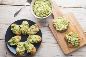 Guacamole with bread