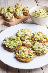  burger of quinoa with guacamole