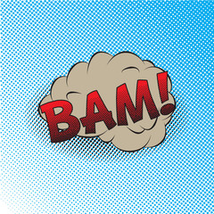 Colourful comic book style explosion vector effect