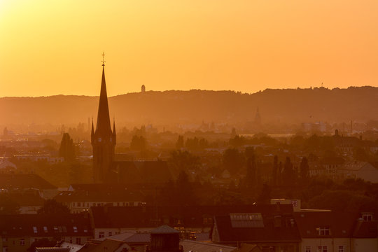 Dresden zum Sonnenuntergang
