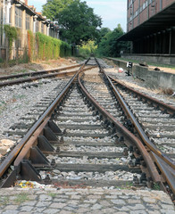 Fototapeta na wymiar Railway track path