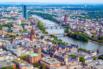 Naklejka premium Cityscape of Frankfurt am Main, Germany