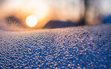 Bright frosty morning outside