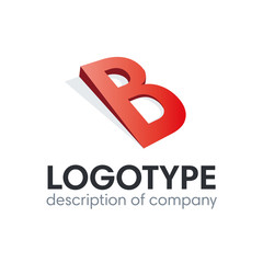 Letter B logo icon design template elements
