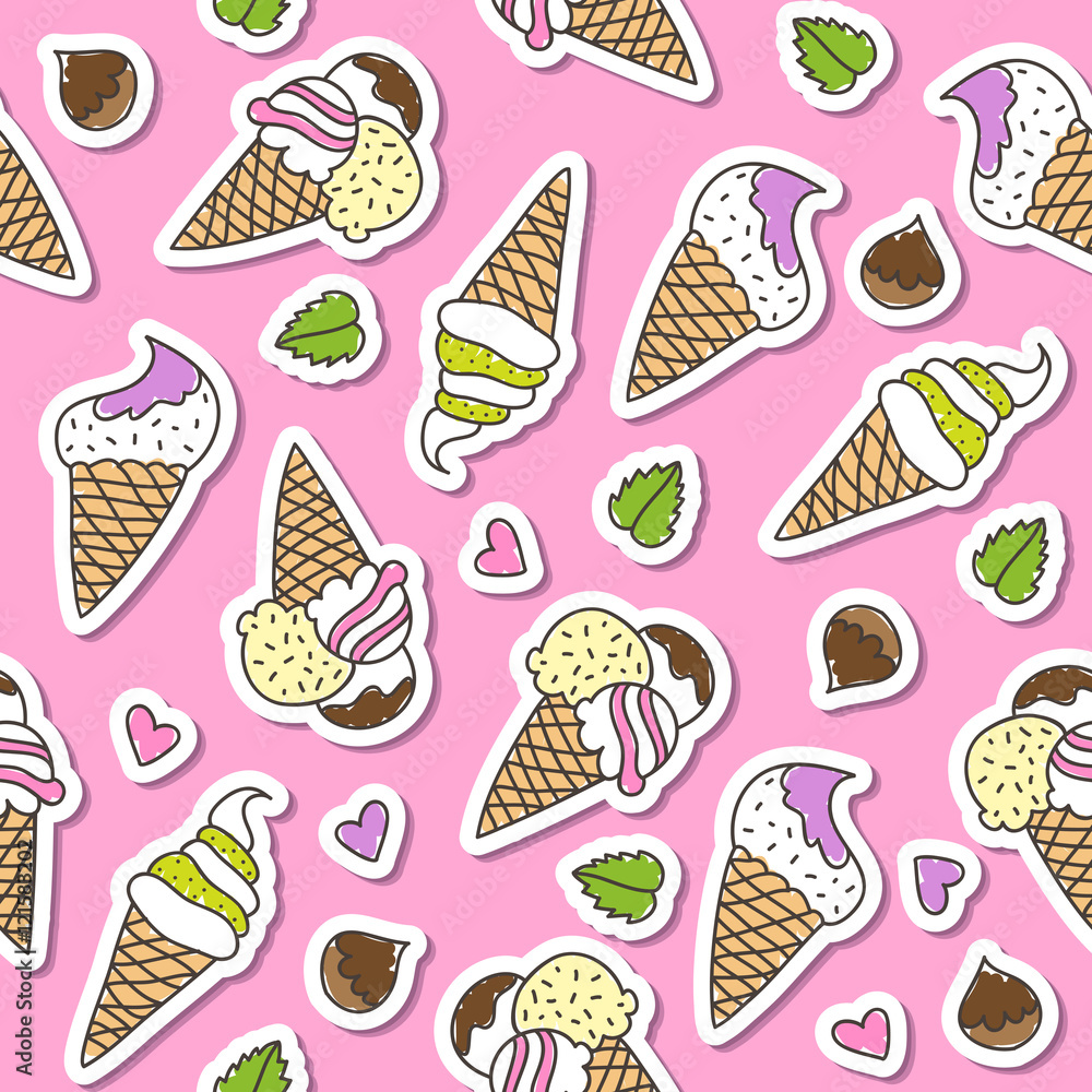 Poster ice cream cones