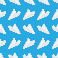 seamless background with paper plane