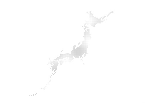 日本地図のエリアマップ （ドット）