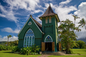 Fototapeta premium wai'oli hui'ia church, hawaii