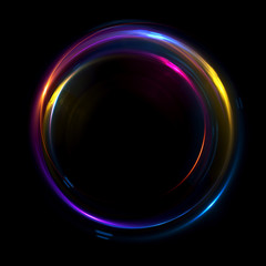 Abstract ring background with luminous swirling backdrop. Glowing spiral. The energy flow tunnel.
Shine round frame with light circles light effect. Glowing cover. Space for your message.