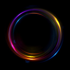 Abstract ring background with luminous swirling backdrop. Glowing spiral. The energy flow tunnel.
Shine round frame with light circles light effect. Glowing cover. Space for your message.