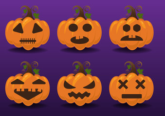 pumpkin face set collection