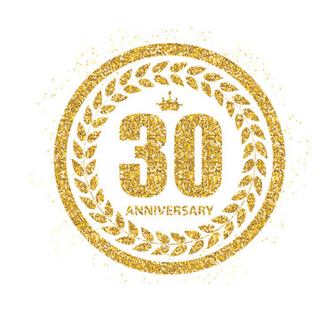 Template Logo 30 Years Anniversary Vector Illustration