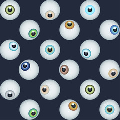 Abstract minimalistic eye vector seamless pattern