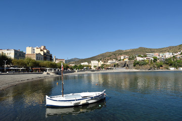Fototapeta premium Beach of the village of Portbou, Costa Brava,Girona province,Catalonia,Spain