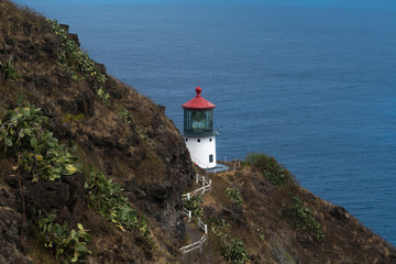 Fototapeta na wymiar Trail Hike to the Makapu'u Lighthouse on Oahu Hawaii