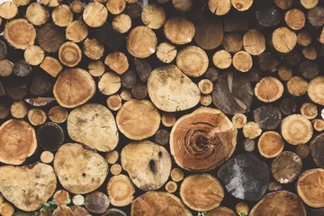 Keuken foto achterwand Brandhout textuur brandhout houtstructuur