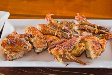 Grilled chicken is very tasty to eat