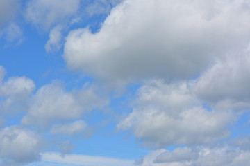 Fototapeta premium beautiful background of blue sky with white clouds