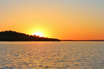 Fototapeta na wymiar River sunset