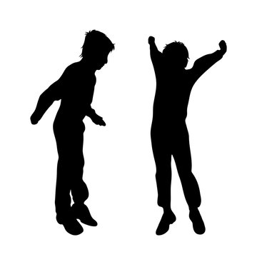 Vector silhouette of friends.